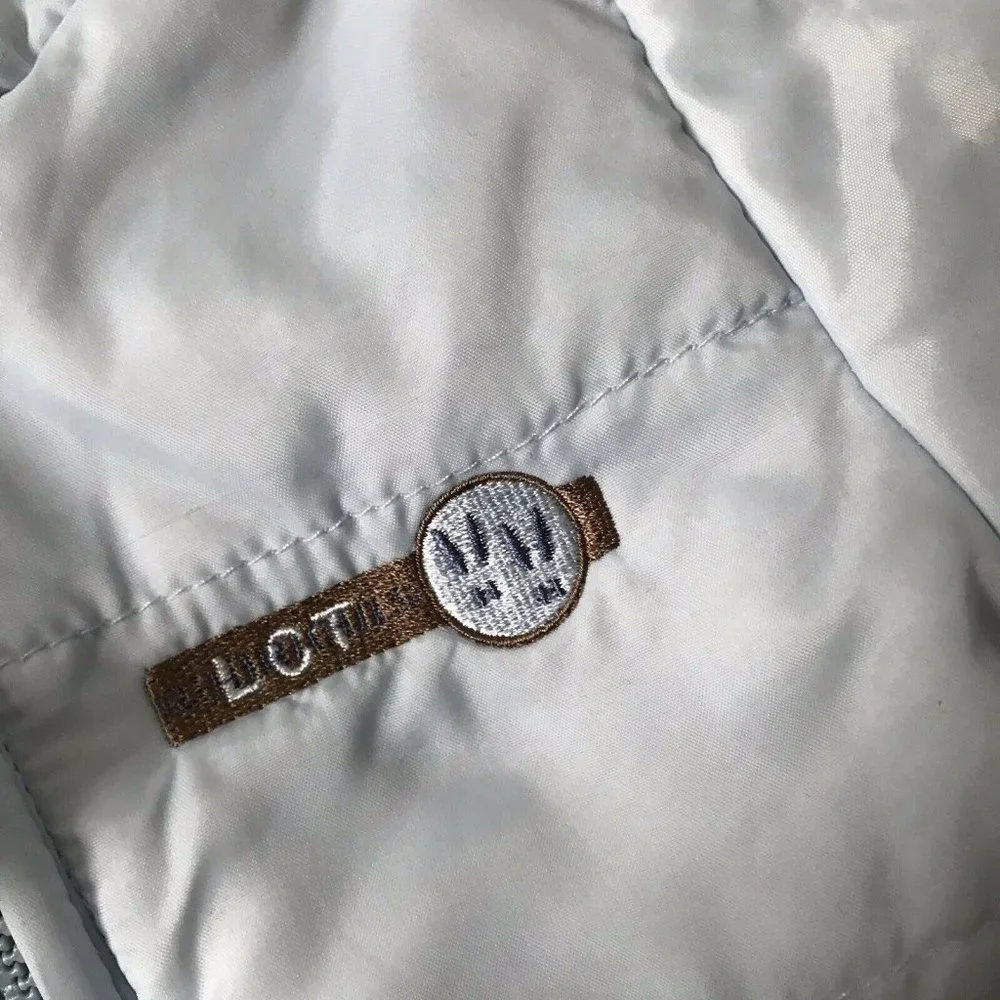 Little Cockney hooded winter lightweight  jacket light blue brown unisex size 6m